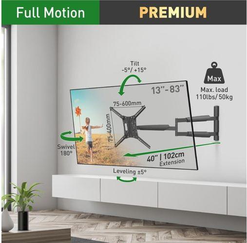 Image du produit Barkan WH 443XL-SW (Mur, 82", 50 kg)