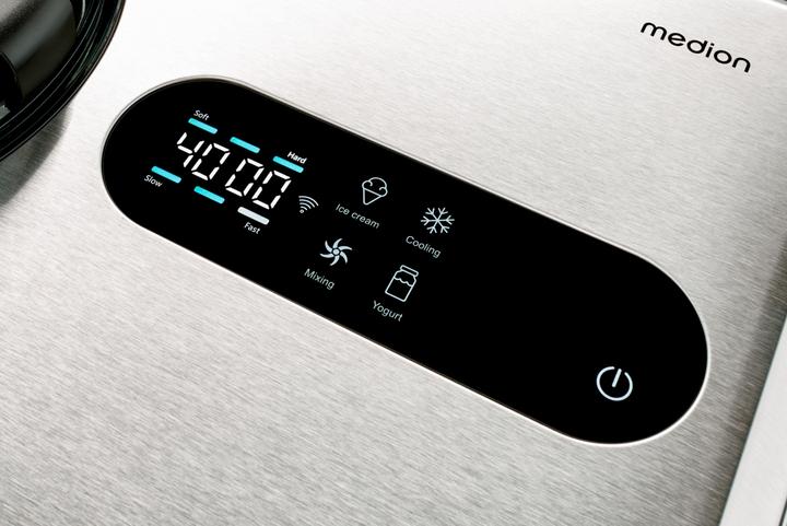 Produktbild Medion SMARTE SPEISEEISMASCHINE MD 12170 Smartphonesteuerung, Kapazität für 2 Liter Eis, HD LED-Display, he