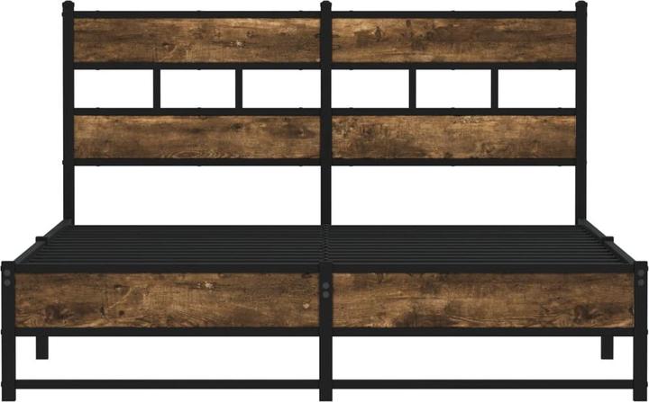 Image du produit VidaXL Lit métallique Lit sommier à lattes Cadre de lit double sans matelas 140x200cm (140 x 200)