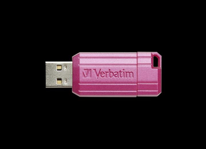 Produktbild Verbatim USB DRIVE 2.0 PINSTRIPE 128GB STORE?N?GO HOT PINK (128 GB, USB-A)