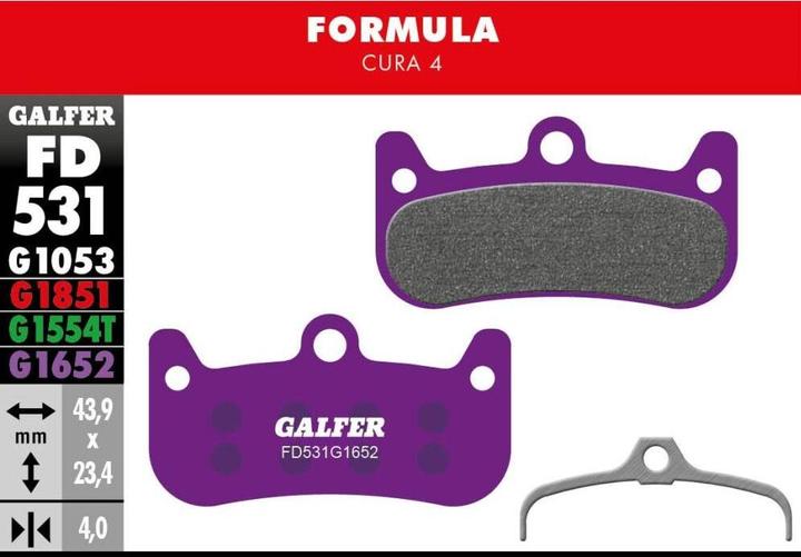 Immagine prodotto Galfer Bike Pastiglie freno per e-bike G1652 - Formula - Cura 4 (Ricetta, Organici)