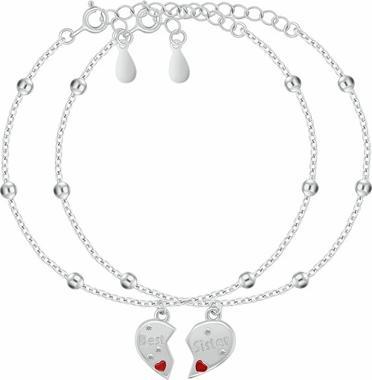 Productafbeelding Brilio Silver - Set of silver bracelets for sisters SET278W (2x bracelet)