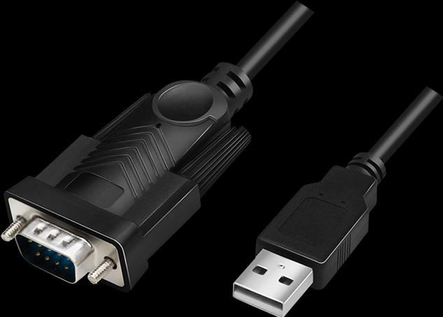 Produktbild LogiLink USB 2.0 RS232 Adapterkabel, schwarz, 1,5 m Anschlüsse: USB-A Stecker, DB9 Stecker (1.50 m)