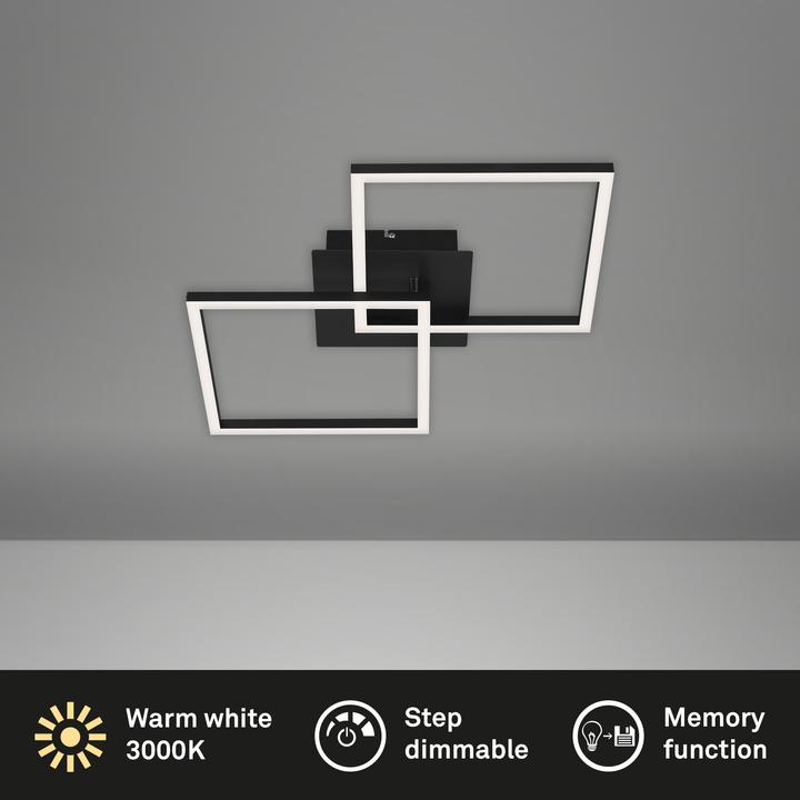 Immagine prodotto Briloner Plafoniera a LED, nero, LED/24W (1800 lm)