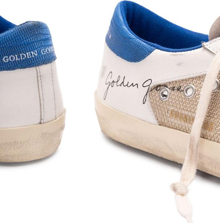 Produktbild Golden Goose super star in suede and fabric white and bluette color (40)