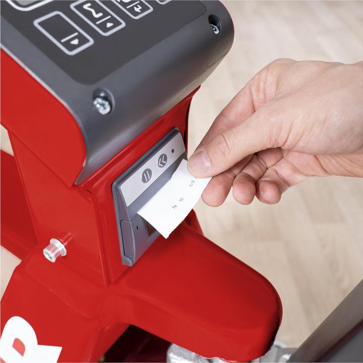 Immagine prodotto Stier Transpallet pesatore con stampante con incrementi di 1 kg Portata 2000 kg
