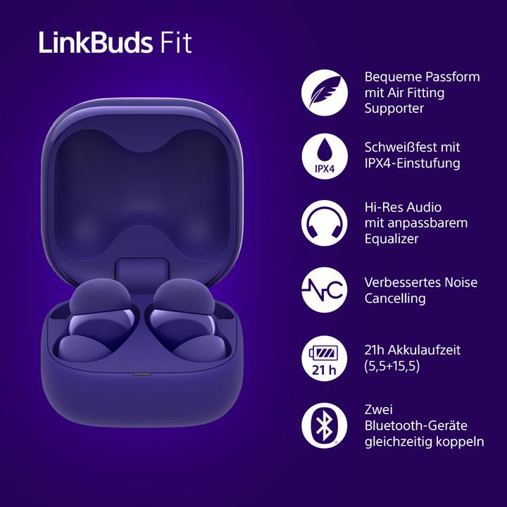 Produktbild Sony LinkBuds Fit (NC, 5.50 h, Kabellos)