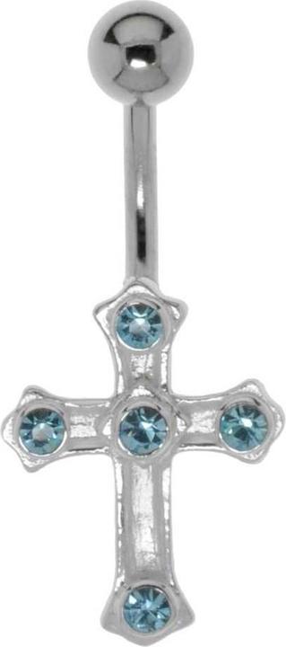 Produktbild Bijouteria Bauchpiercing (Chirurgenstahl 316L, Kristall, Silber 925)