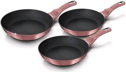 BerlingerHaus Ensemble de poêles à frire (Ensemble de casseroles et de poêles de cuisson, Aluminium)