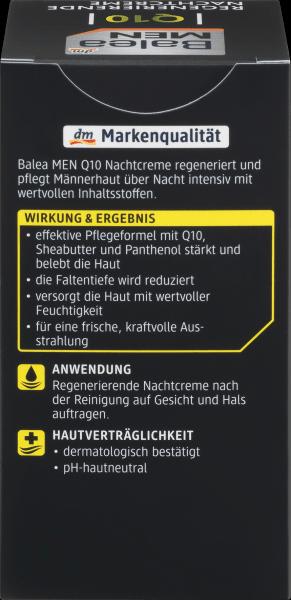 Actual product image dm Balea MEN Q10 Regenerating Night Cream (50 ml, Night cream)
