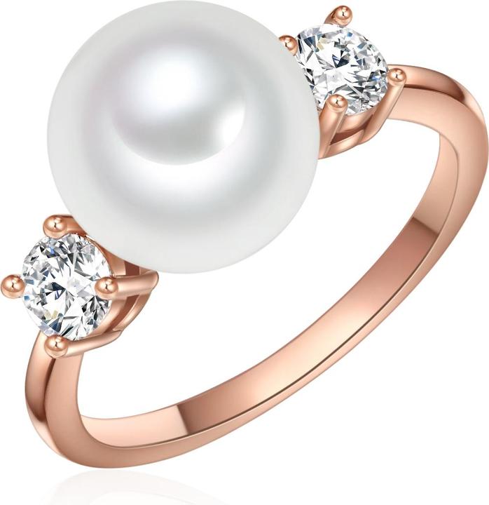 Lulu & Jane Messing Zirkonia Muschelkernperle roségold - 33212