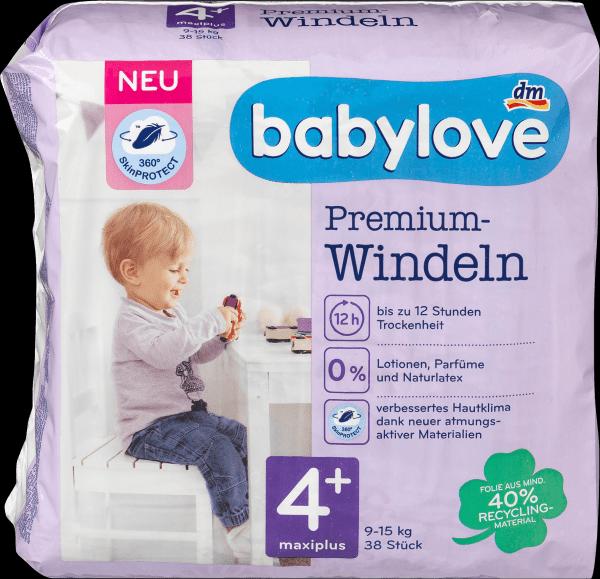 Actual product image dm babylove Premium-Windeln (Size 4+, Pack, 38 Piece)