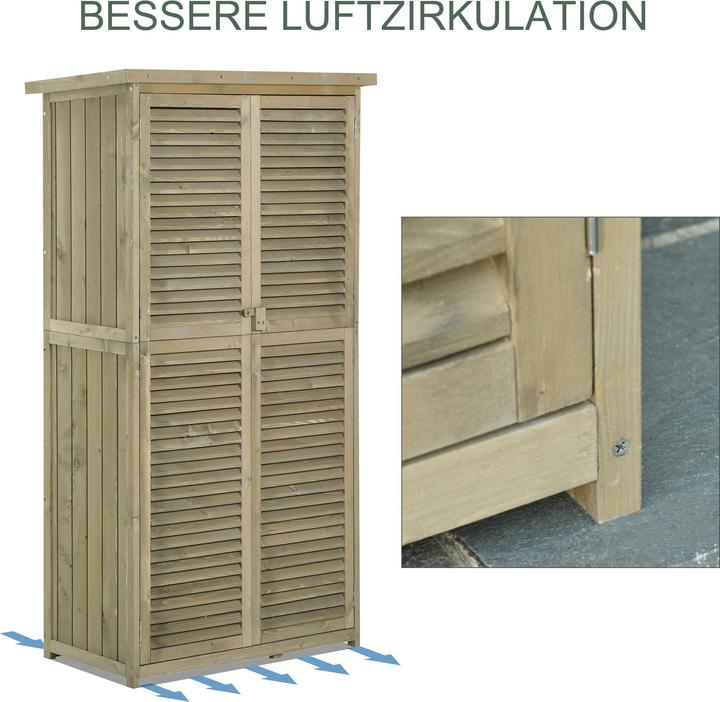 Produktbild Outsunny Geräteschuppen mit 4 Fächer