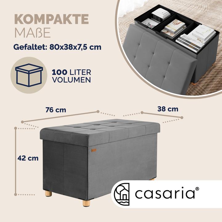 Immagine prodotto Casaria Cassapanca in velluto (38 cm)