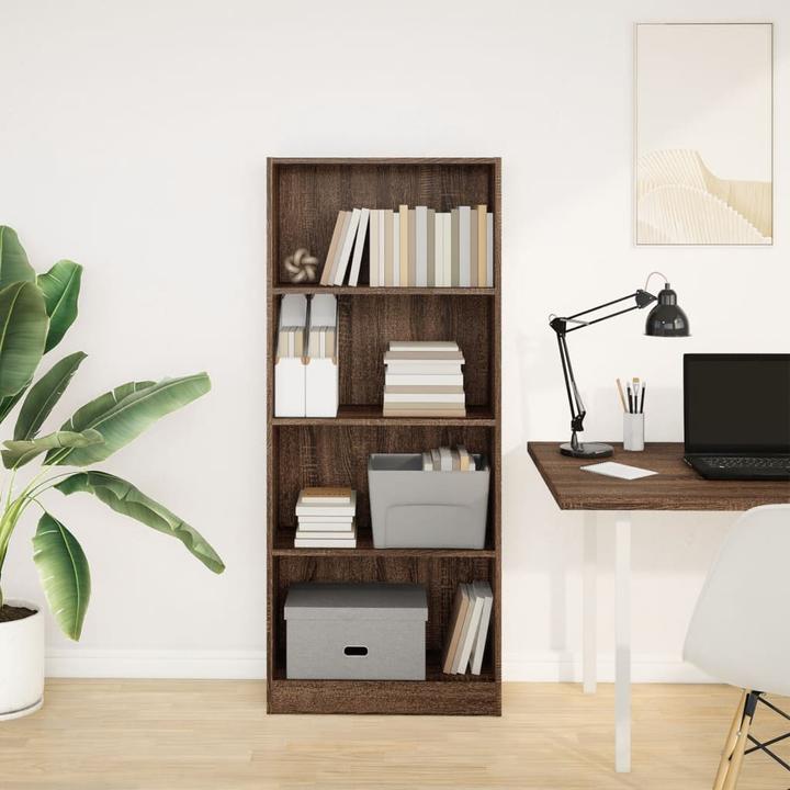 Image du produit VidaXL Bücherregal Regal Standregal Büroregal Aktenregal Braun Eichen-Optik (60 x 24 x 143 cm)
