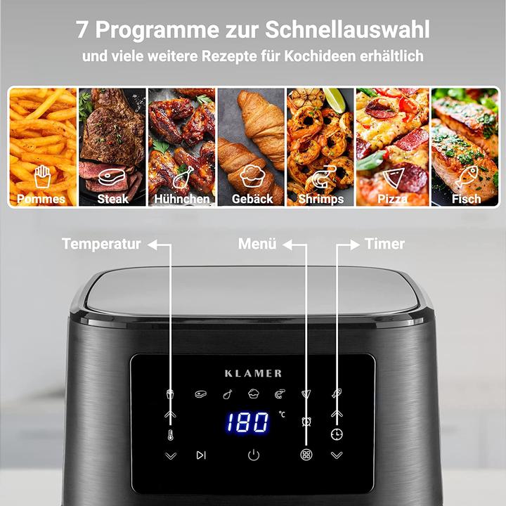 Actual product image KLAMER Heissluftfritteuse
