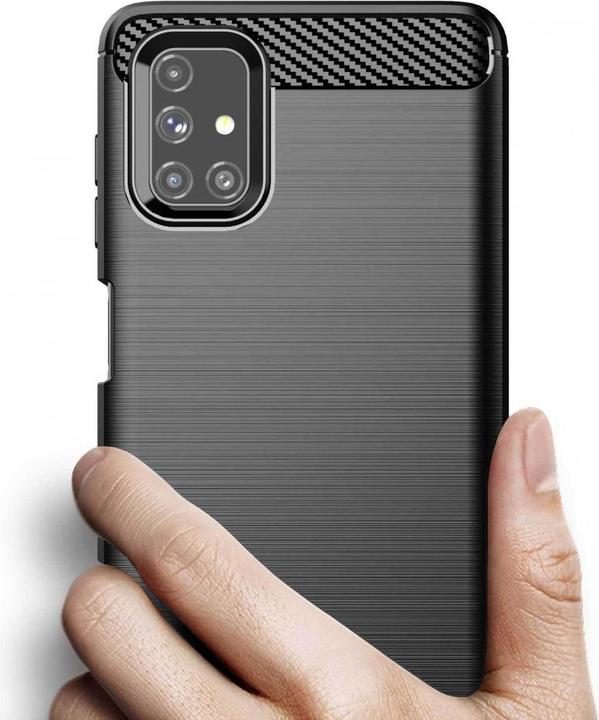 Actual product image Screenguard Samsung Galaxy M51 Cover Carbon Brushed Soft TPU (Samsung Galaxy M51)
