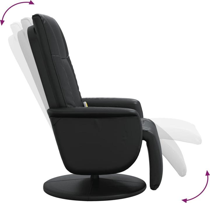 Actual product image VidaXL Massage chair with footrest black imitation leather, colour
