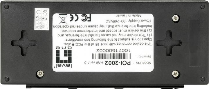 Produktbild LevelOne POI-2002 PoE-Adapter Fast Ethernet 52V (802.3af (PoE), 15.40 W)