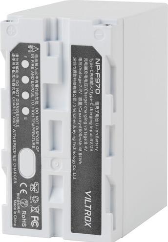 Actual product image Viltrox NP F970 Battery 6600mah with USB C Charging Port (Rechargeable battery)