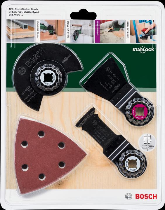 Bosch Professional Zubehör Kit Starlock universel, 13 pièces, pour outils électroportatifs multifonctions, bois et métal