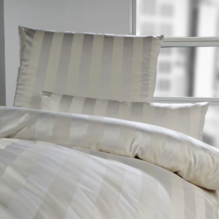 Produktbild Curt Bauer Damast Bettwäsche Como beige (Bettwäsche Set, 240 x 220 cm)