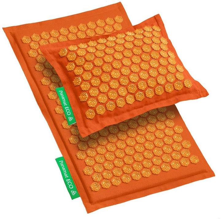 Immagine prodotto Pranamat Set per massaggio ecologico - tappetino e cuscino arancione scuro