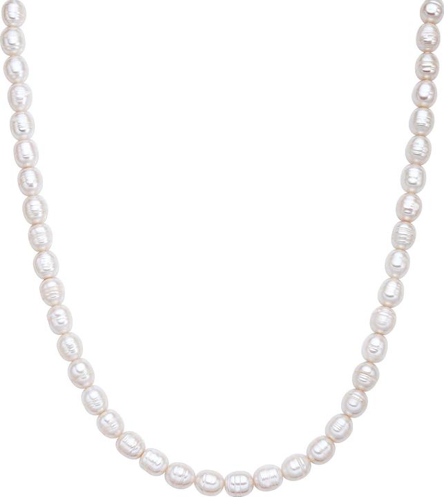 Produktbild Valero Pearls Damen Sterling Silber Süsswasser-Zuchtperlen Gelbgold 40,0 cm Grundkette + 5,0 cm Verlängerung (Sterling Silber, 40 - 45 cm)