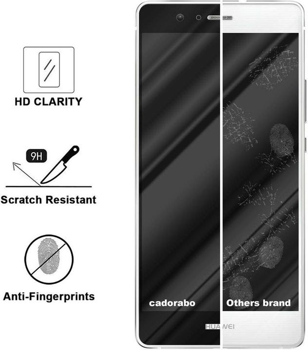 Actual product image Cadorabo Fullcover Display Protection Glass for Huawei P10 LITE Retail Packaging (1 Piece, Huawei P10 Lite)