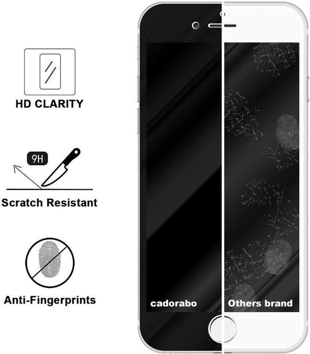 Actual product image Cadorabo Fullcover Display Protection Glass for Apple iPhone 6 PLUS / 6S PLUS Retail Packaging (1 Piece, Apple iPhone 6s Plus, Apple iPhone 6 Plus)