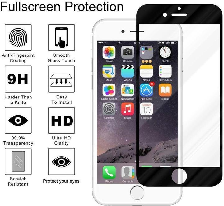 Actual product image Cadorabo Fullcover Display Protection Glass for Apple iPhone 6 PLUS / 6S PLUS Retail Packaging (1 Piece, Apple iPhone 6s Plus, Apple iPhone 6 Plus)