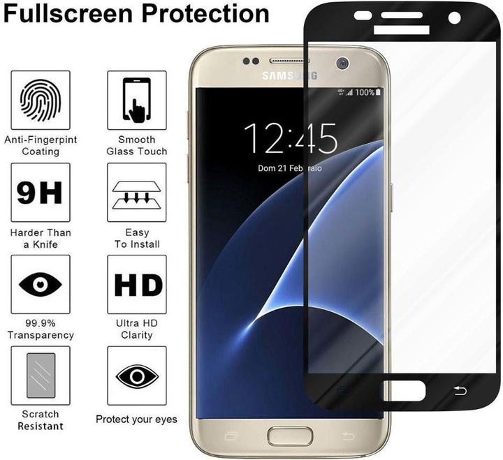 Produktbild Cadorabo Fullcover Display Schutzglas für Samsung Galaxy S7 Retail Packaging (1 Stück, Samsung Galaxy S21)