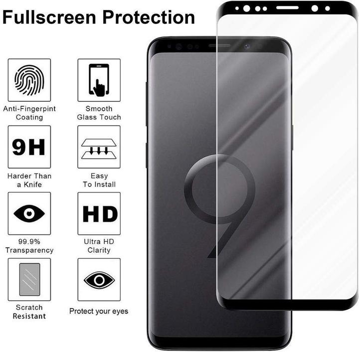Immagine prodotto Cadorabo Vetro di protezione del display Full Cover per Samsung Galaxy S9 Confezione al dettaglio (1 Pezzo/i, Samsung Galaxy S9)