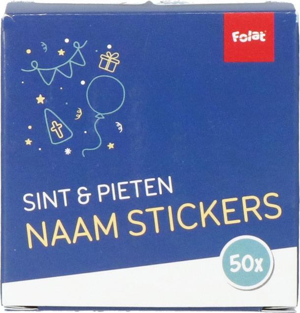 Produktbild Folat Namensaufkleber Geschenk - Sint en Pieten - 50 Stück