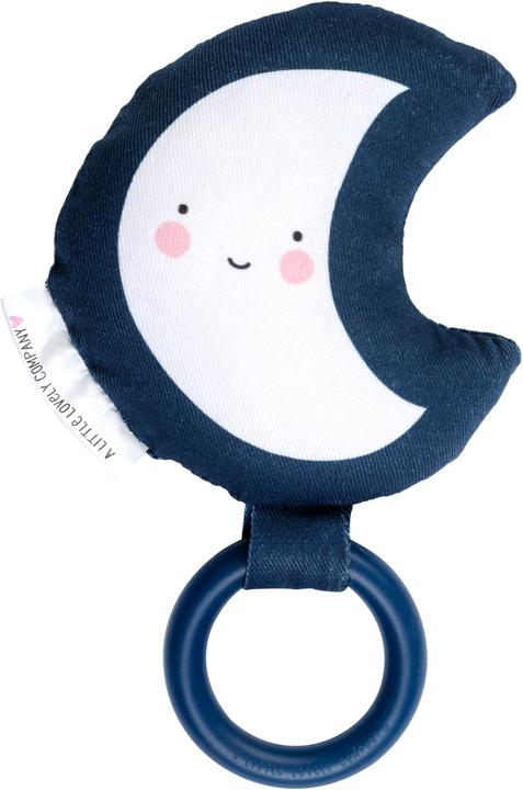 Produktbild A Little Lovely Company Rassel Mond RAMOBU01 Blau 130x170x40 mm