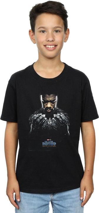 Actual product image Boys Black Panther T'Challa Poster T-Shirt (140, 146)
