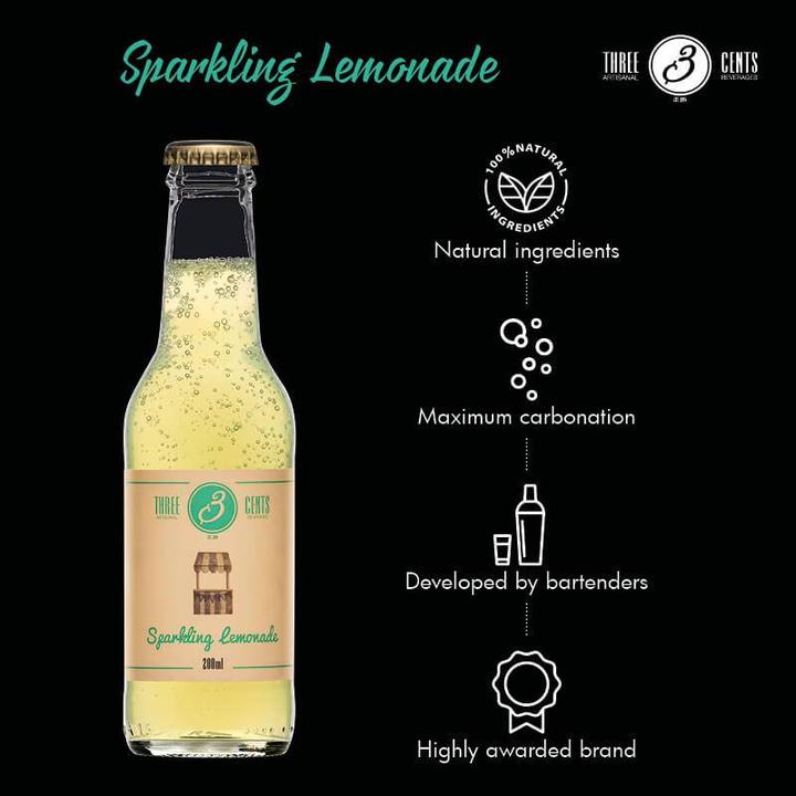 Actual product image Three Cents Sparkling Lemonade (6 x 20 cl)