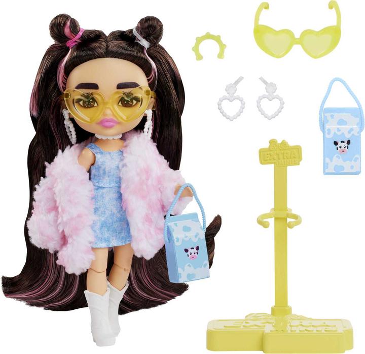 Immagine prodotto Barbie Extra Mini Doll - Cow Print Furry Jacket