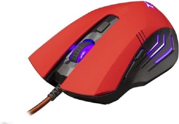 Actual product image White Shark Gaming mouse Hannibal 2, with backlight, 6 buttons, Red (Cable)