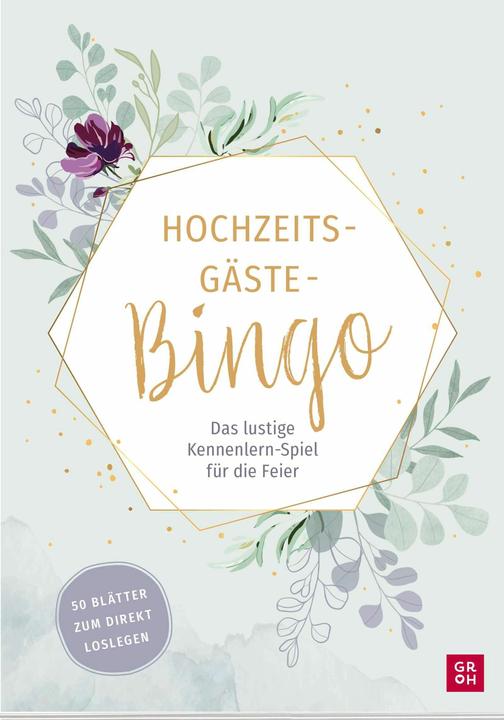 Actual product image Wedding guest bingo (German)