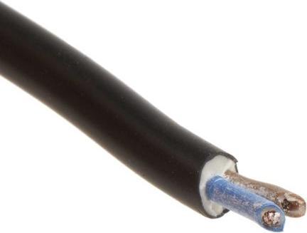 Produktbild Rs Pro H03VV-F 2182Y 2 Core 0.5mm Black Cable (100 m)