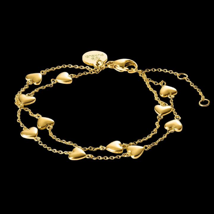 Purelei Alohi Heart Armband gold (19 cm, Edelstahl, 18k vergoldet)