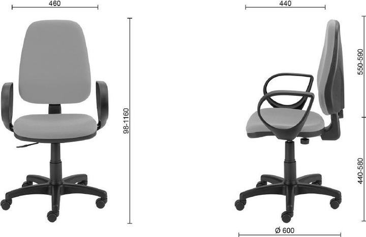 Image du produit Office Products Chaise de bureau paros, noir