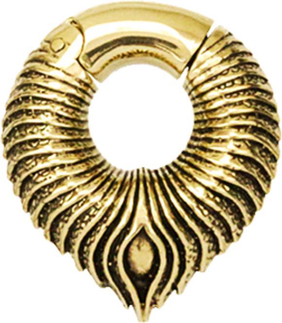 Image du produit Star Piercing Crochet de dilatation argenté avec 3 encoches (Laiton, Acier chirurgical 316L)