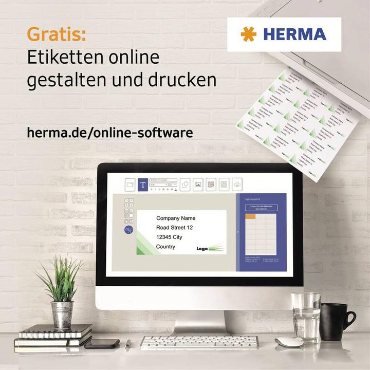 Actual product image HERMA Transparent address labels A4