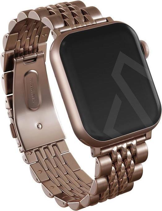 Actual product image Burga Apple Watch Metal Bandje - Chic Royal - Rose Gold - 42mm / 44mm / 45mm / 49mm (Stainless steel, Apple Watch)