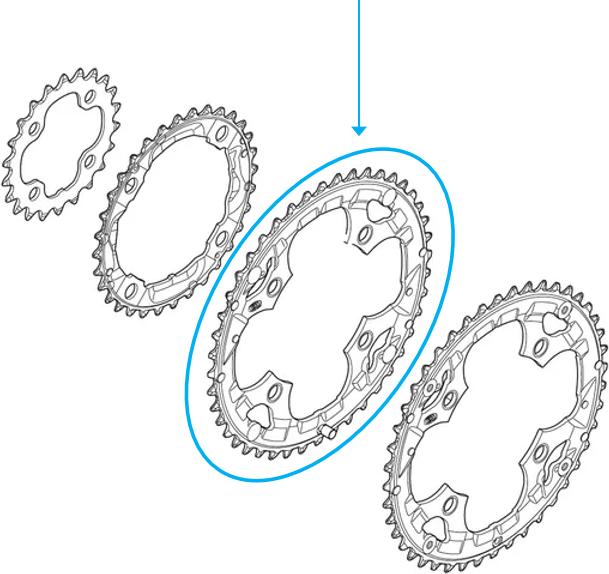 Shimano Deore FC-M590 Kettenblatt 3x9s (44)