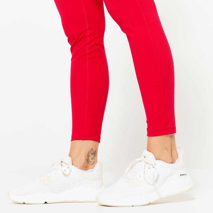 Actual product image Domyos Leggings Damen Elastikbund - rot (W30/L31)