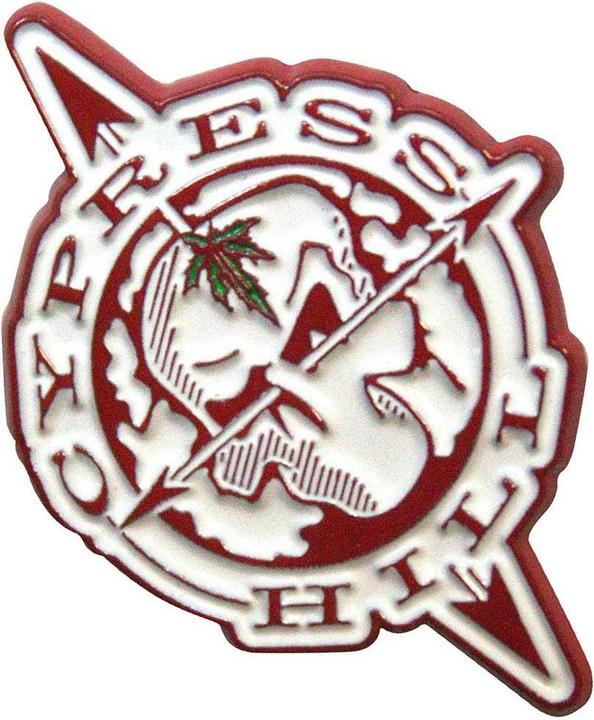 Cypress Hill Abzeichen Skull Compass ZinkLegierung