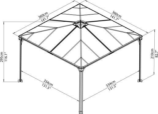 Produktbild Palram Palermo 3600 (360 cm, 360 cm)